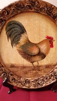 3-D Rooster Plate