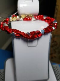 Metallic Ruby Red Bracelet
