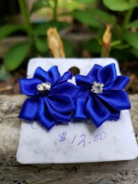 Cobalt Blue Floral Earrings