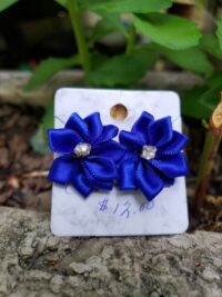 Cobalt Blue Floral Earrings