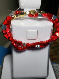 Metallic Ruby Red Bracelet
