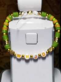 WWJD Green Toned Bracelet